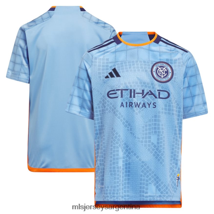 MLS Jerseys niños camiseta adidas new york city fc azul claro 2023 réplica del kit interboro 2T40R883 jersey