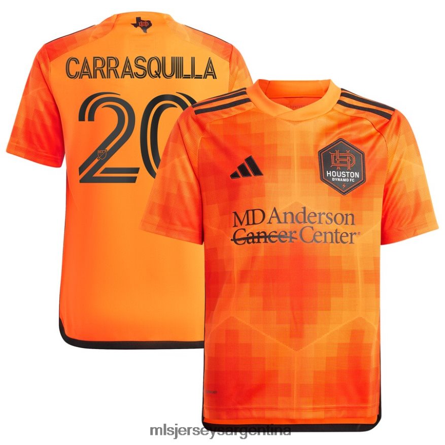 MLS Jerseys niños houston dynamo fc adalberto carrasquilla adidas naranja 2023 réplica camiseta el sol 2T40R81041 jersey
