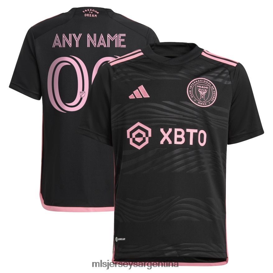 MLS Jerseys niños inter miami cf adidas negro 2023 la noche replica camiseta personalizada 2T40R8232 jersey