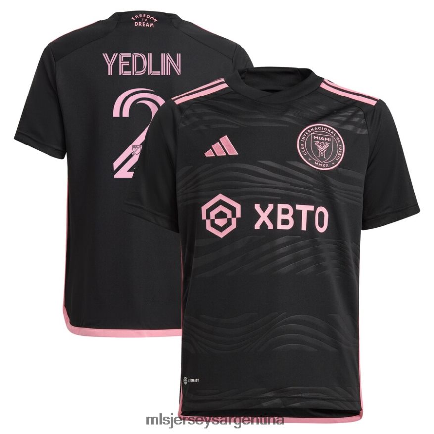 MLS Jerseys niños inter miami cf deandre yedlin adidas negro 2023 la noche réplica camiseta del jugador 2T40R81022 jersey