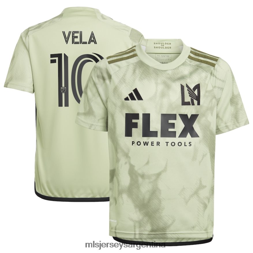 MLS Jerseys niños lafc carlos vela adidas verde 2023 pantalla de humo réplica camiseta de jugador 2T40R8228 jersey