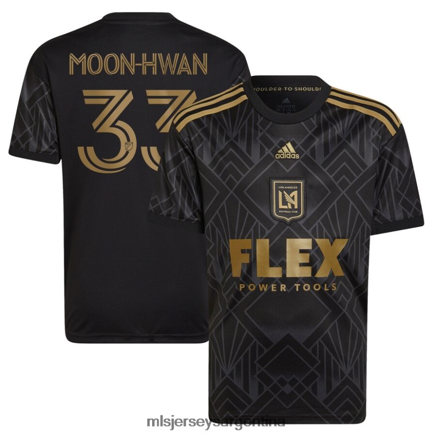 MLS Jerseys niños lafc kim moon-hwan adidas negro 2022 5 aniversario kit réplica camiseta de jugador 2T40R81231 jersey
